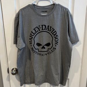 Harley-Davidson Charcoal Skull Logo T-Shirt Size XXL